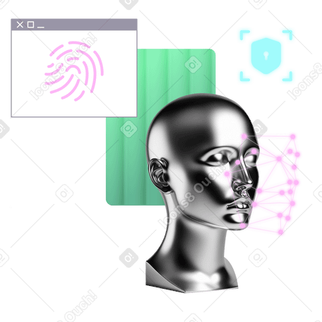 Face ID and fingerprint authentication PNG, SVG