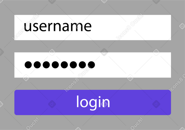 window with login and password PNG, SVG