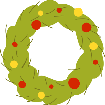 Christmas wreath PNG, SVG