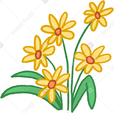yellow flowers PNG、SVG