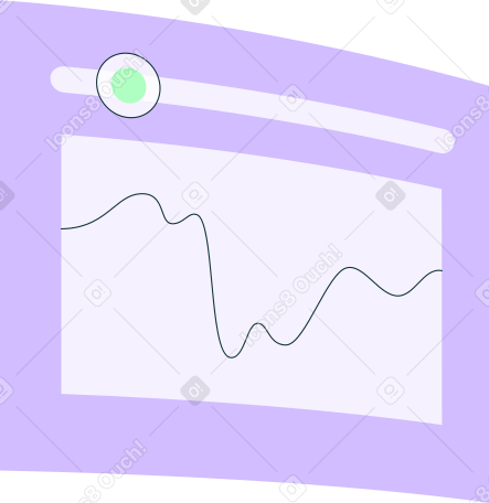 warped chart with slider bar Illustration in PNG, SVG