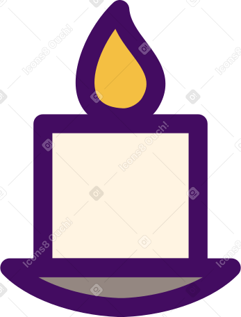 маленькая свеча в PNG, SVG