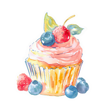 Cupcake con mirtilli PNG, SVG