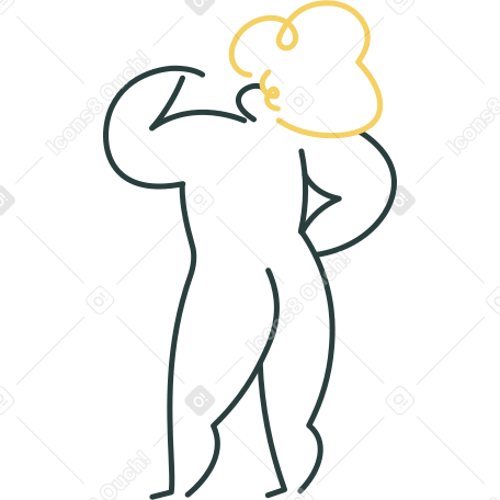 Man Standing Up Drawing