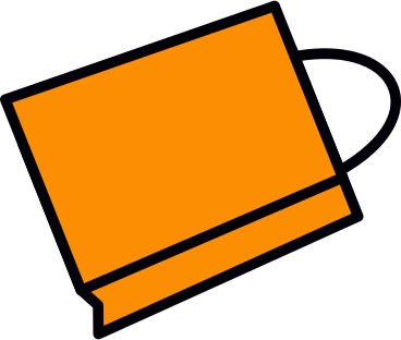 Orange einkaufstasche PNG, SVG