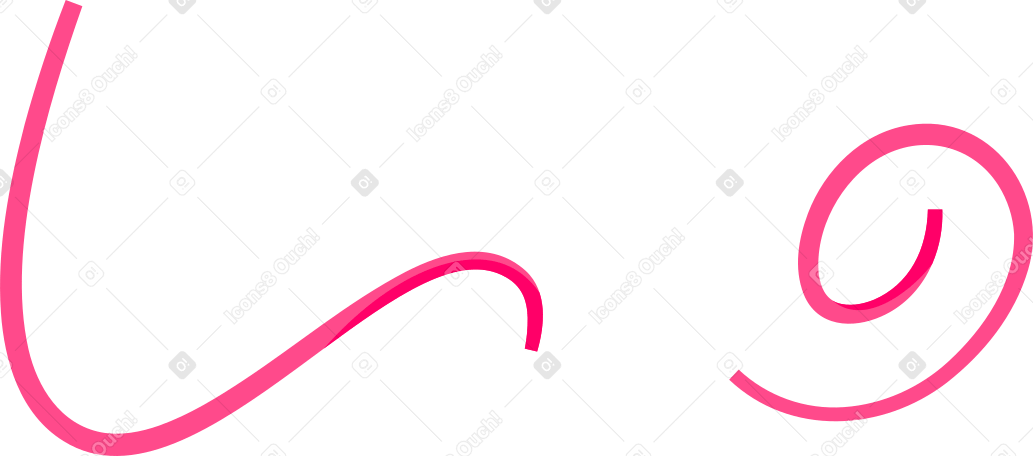 분홍색 곱슬 리본 PNG, SVG