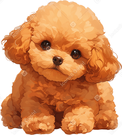 brown cute puppy PNG, SVG