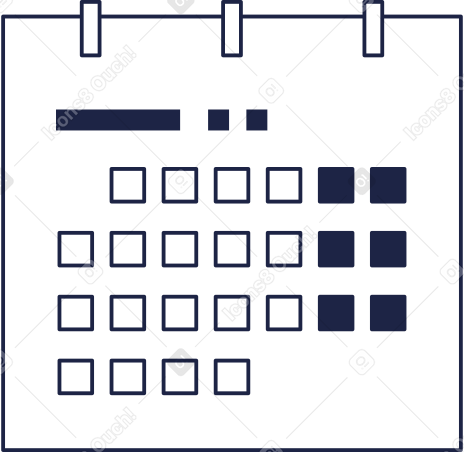 Calendrier mural PNG, SVG
