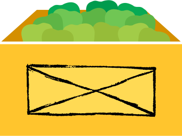 Коробка с яблоками в PNG, SVG
