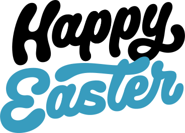 Lettering happy easter text PNG, SVG
