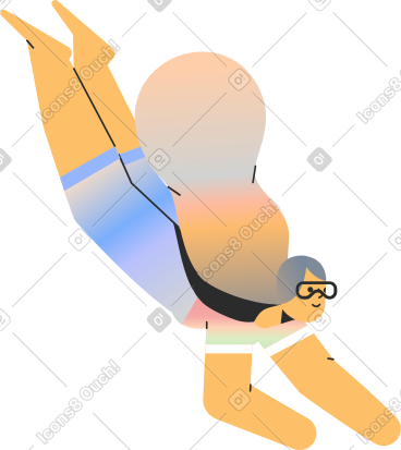 女孩潜水员 PNG, SVG