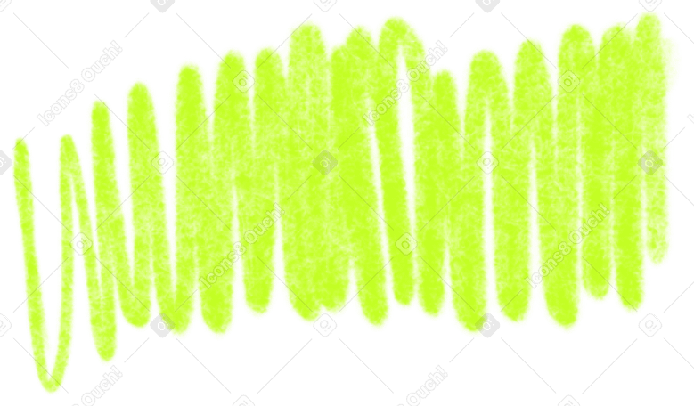 Кислотно-зеленая каракуля в PNG, SVG