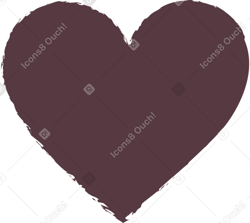 dark brown heart PNG, SVG