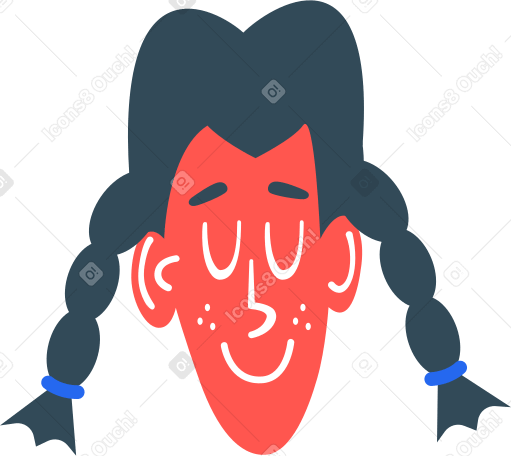 girl's head Illustration in PNG, SVG
