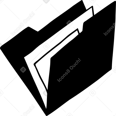 black folder PNG, SVG