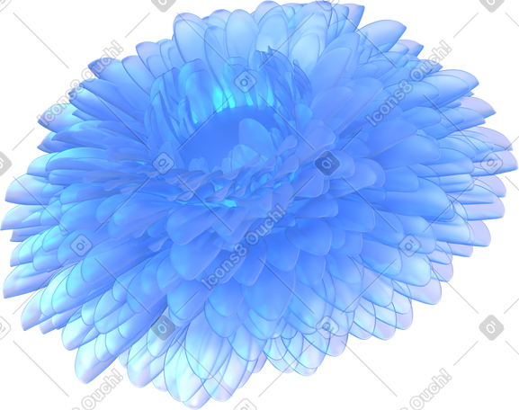 3D 抽象花 PNG, SVG