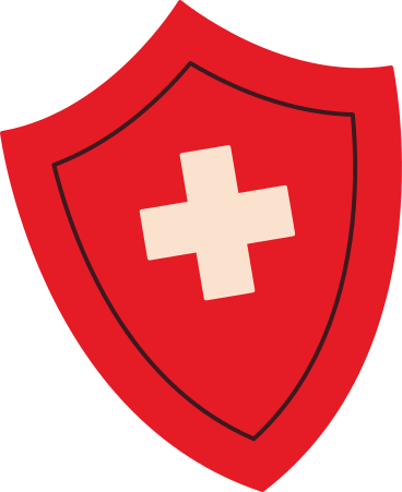 protective shield with a cross PNG, SVG