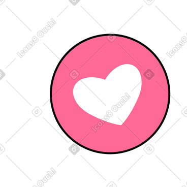 Big pink heart like icon动态插图，格式有GIF、Lottie (JSON)、AE