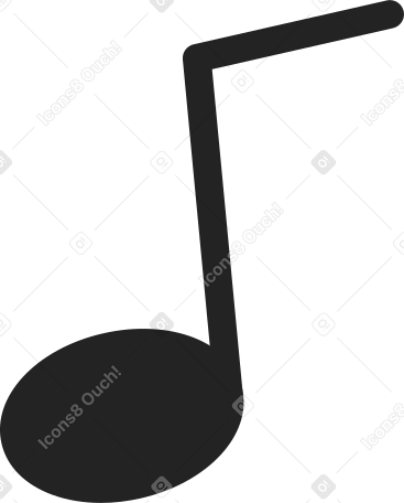 black musical note Illustration in PNG, SVG