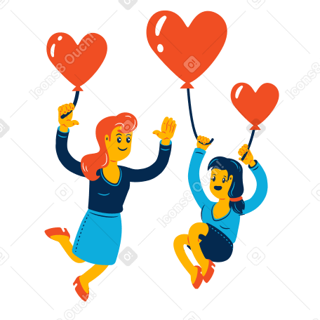 Love is in the air Illustration in PNG, SVG