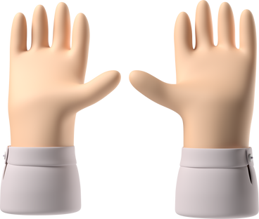 Pale skin hands raised PNG, SVG