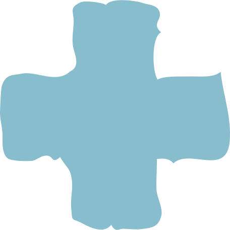 blue cross shape Illustration in PNG, SVG