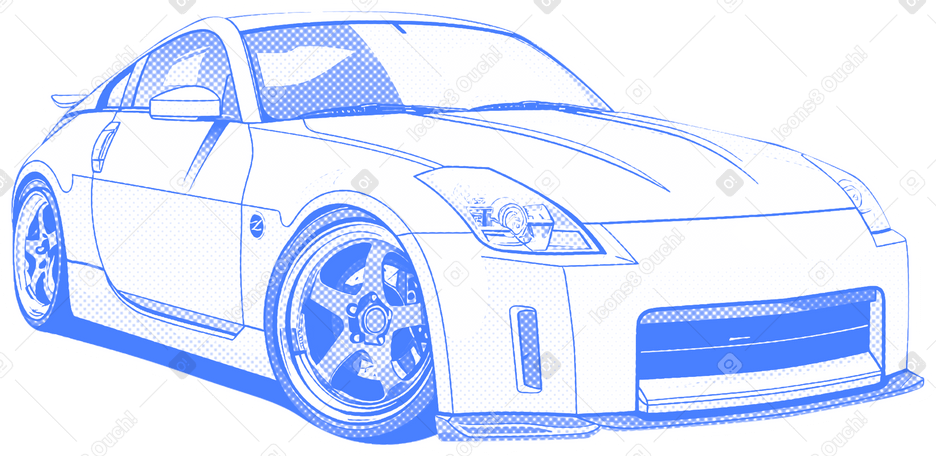 nissan z front view PNG、SVG