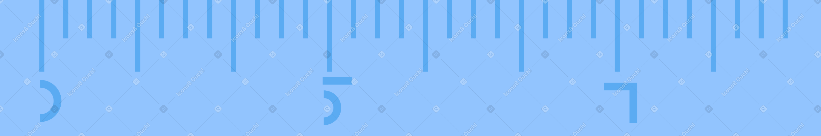 Blue ruler Illustration in PNG, SVG