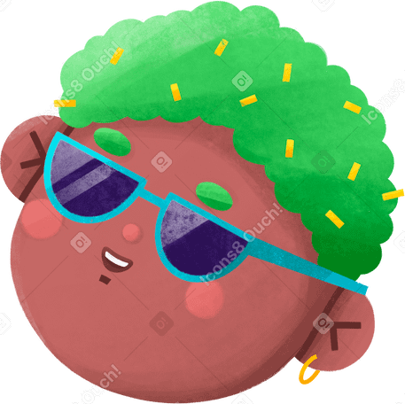 young cool boy in sunglasses Illustration in PNG, SVG