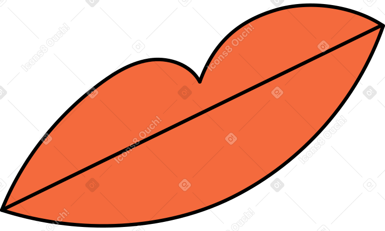 lips Illustration in PNG, SVG