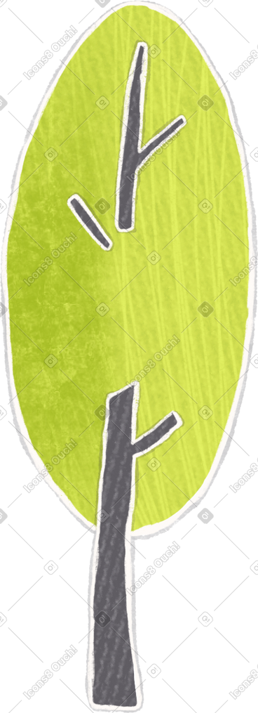 Oval lime tree PNG, SVG