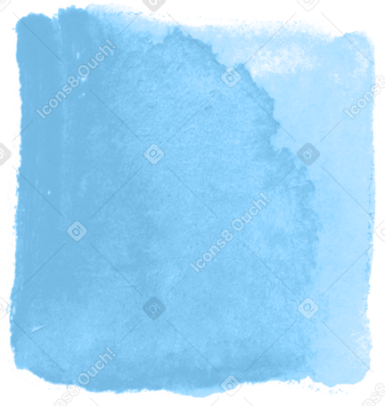 blue watercolor square PNG, SVG