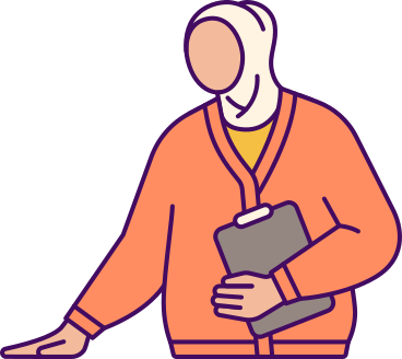 woman in hijab with folder PNG, SVG