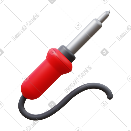 3D soldering iron PNG, SVG