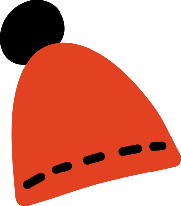 red hat with pompom PNG, SVG