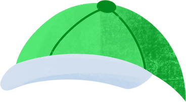 green cap with visor PNG, SVG