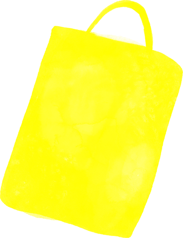 yellow shopping bag PNG, SVG