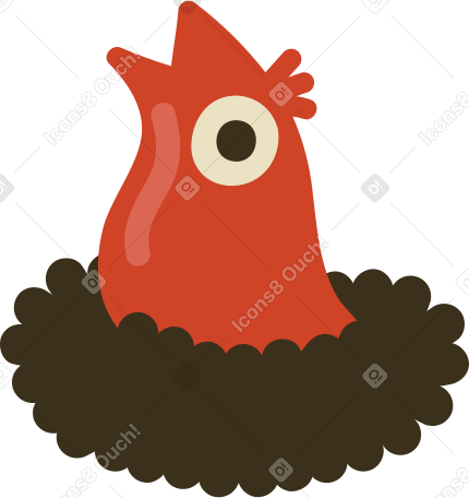 nest with chick Illustration in PNG, SVG