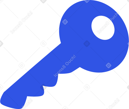 blue key Illustration in PNG, SVG