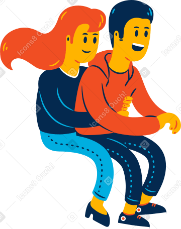 girl with boy PNG, SVG