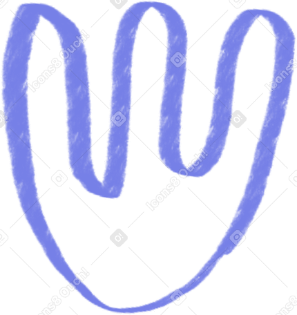 Tulipa de linha azul como forma PNG, SVG