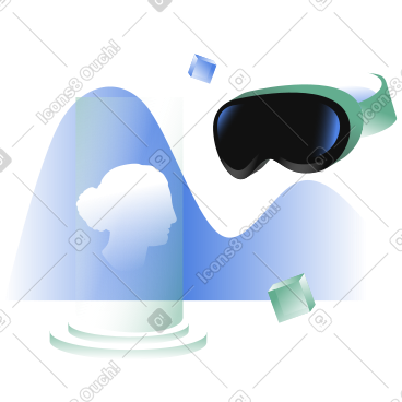 用于虚拟展览的 vr 耳机 PNG, SVG