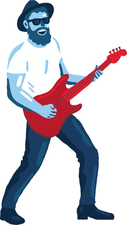 ギターを弾く男 のイラスト Png Svg Gif
