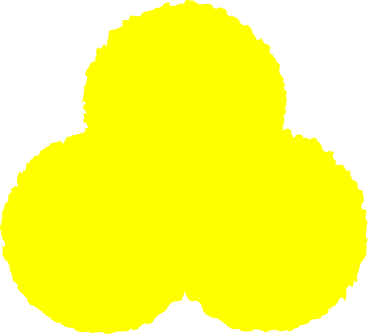 Трилистник желтый в PNG, SVG