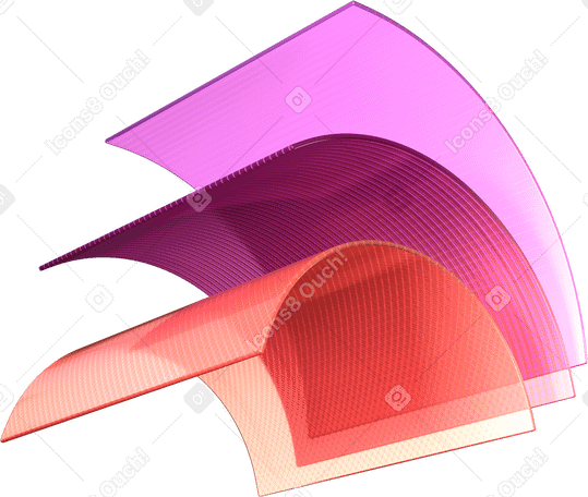 3D 弯曲发光塑料卡 PNG, SVG