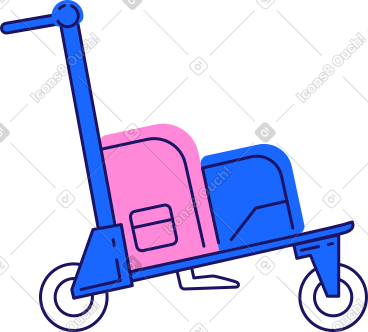 Suitcase cart PNG, SVG