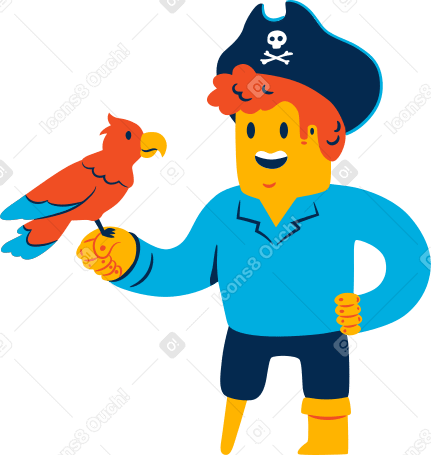 pirate Illustration in PNG, SVG