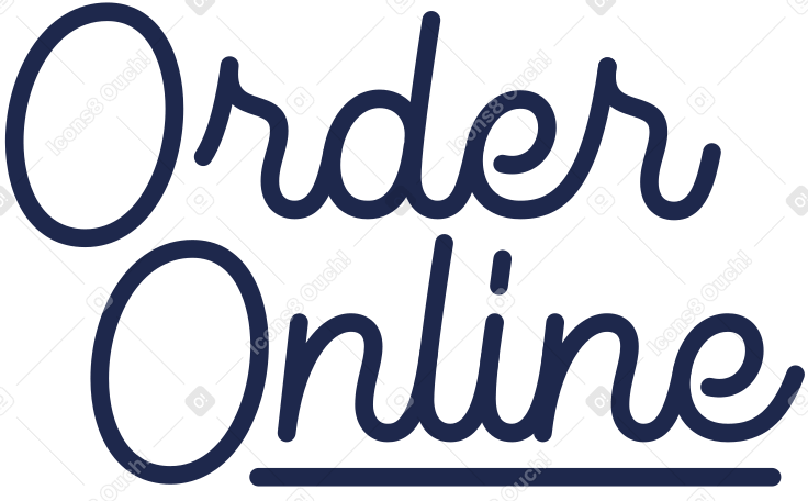 Lettering Order Online text PNG, SVG