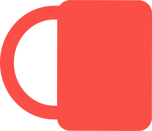red mug with handle Illustration in PNG, SVG