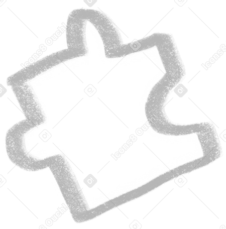 gray puzzle piece white background Illustration in PNG, SVG